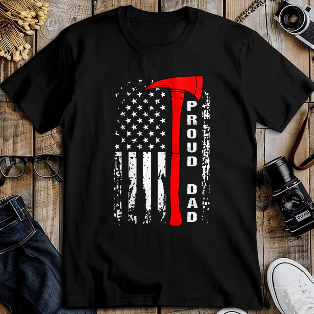 Gift for Dad Shirt, Funny Dad Unisex T-Shirt/Hoodie/Sweatshirt HLT00 – Firefighter Dad Shirt Proud Dad of Brave Firefighter T-Shirt