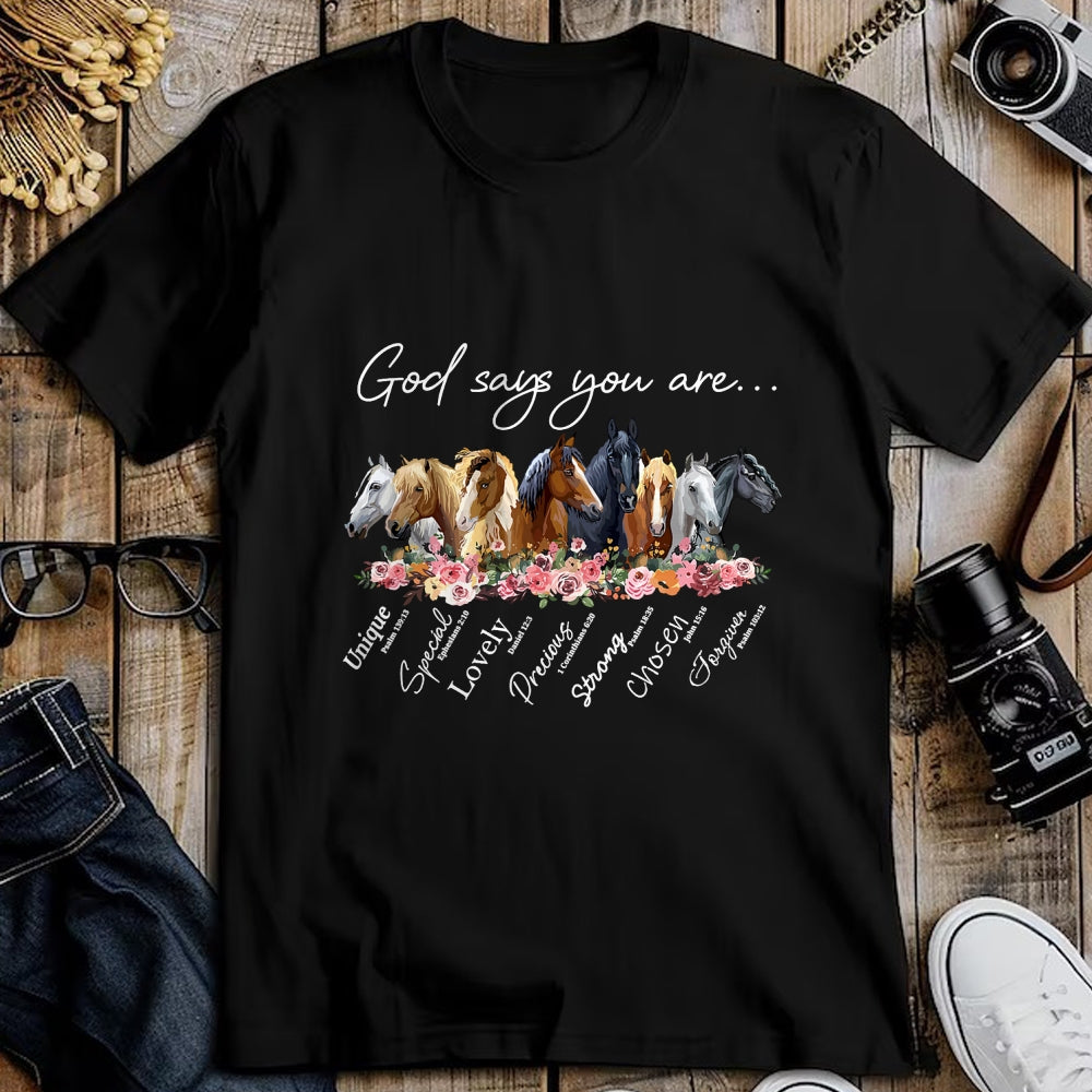 Best Horse Lover Shirt , Funny Horse UnisexT-Shirt/Hoodie/Sweatshirt HLT00 - Horses God Says You are Religious Inspirational Horse Lover T-Shirt