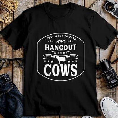 Best Farmer Life Shirt, Funny Farmer UnisexT-Shirt/Hoodie/Sweatshirt HLT00 - Hang Out with My Cows Farming Farmer Cow Herd T-Shirt