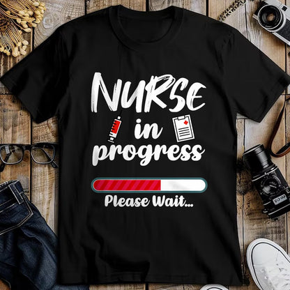 Funny Nurse Shirt, Nurse Unisex T-Shirt/Hoodie/Sweatshirt HLT00 - Nurse In Progress Loading Funny Nursing School T-Shirt