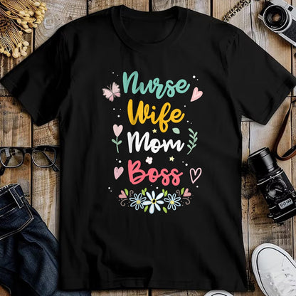 Funny Nurse Shirt, Nurse Unisex T-Shirt/Hoodie/Sweatshirt HLT00 - Nurse Wife Mom Boss T-Shirt