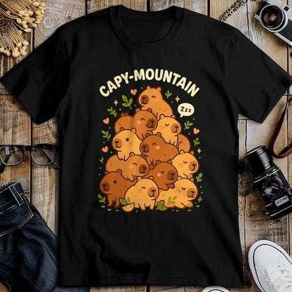 Cute Capybara Shirt, Funny Capybara Unisex T-Shirt/Hoodie/Sweatshirt HLT00 - Capybara T-Shirt Capy-Mountain Cute Design Capybara Shirt T-Shirt