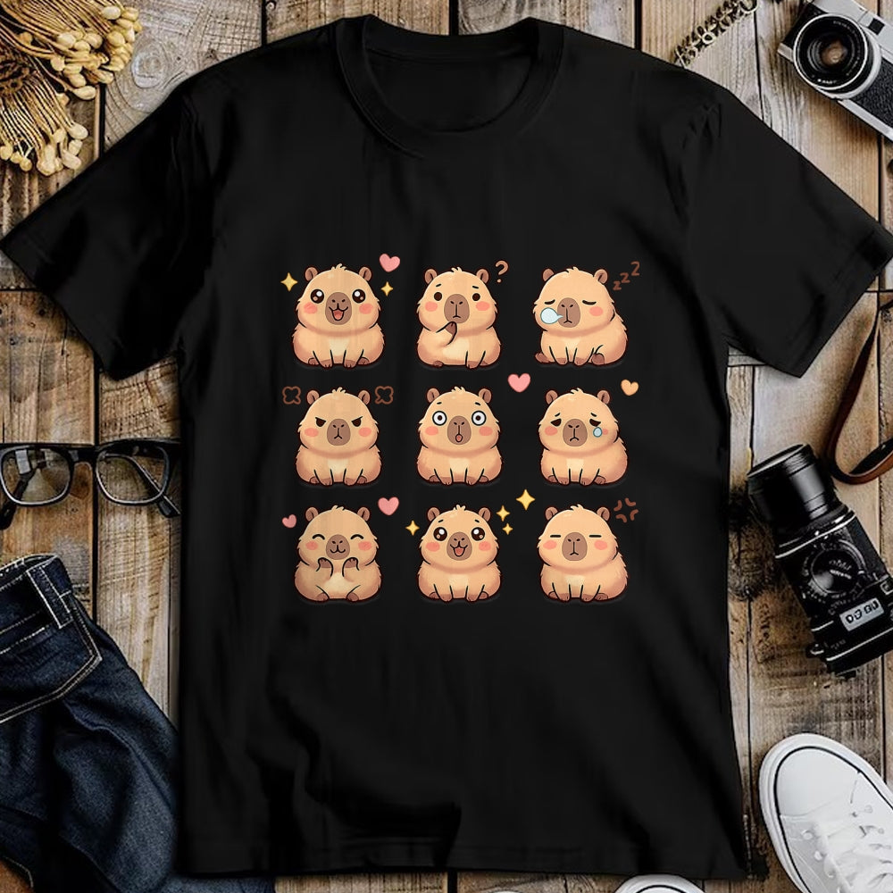 Cute Capybara Shirt, Funny Capybara Unisex T-Shirt/Hoodie/Sweatshirt HLT00 - Cute Kawaii Capybara Chibi Animal Lovers Kids Girl T-Shirt