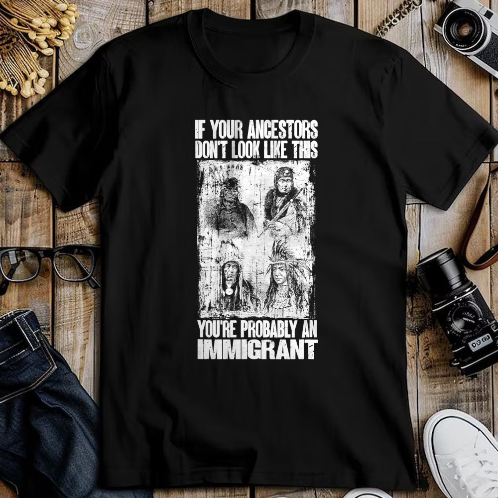 Native American T-Shirts, Vintage Native American Unisex T-Shirt/Hoodie/Sweatshirt HLT00 - Native American You Are Probably An Immigrant Indian