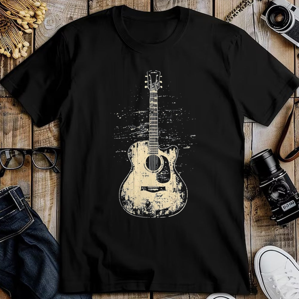 Guitar Lover Shirt, Funny Guitar UnisexT-Shirt/Hoodie/Sweatshirt HLT00 - Acoustic Guitar Player Vintage Rock Graphic T-Shirt, Men, Black, 3X-Large