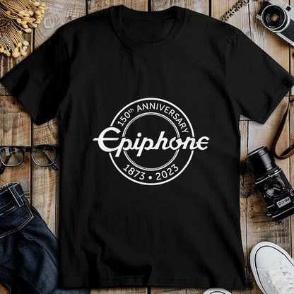 Guitar Lover Shirt, Funny Guitar UnisexT-Shirt/Hoodie/Sweatshirt HLT00 - Epiphone 150th Anniversary T-Shirt - Guitar Apparel - Unisex-Adults, Unisex-Kids - Black - Small - S