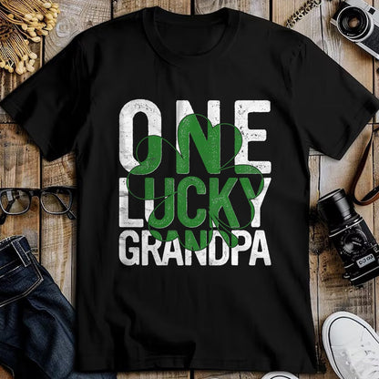 Gift for Dad Shirt, Funny Dad Unisex T-Shirt/Hoodie/Sweatshirt HLT00 – One Lucky Grandpa Irish Grandfather St Patricks Day Dad T-Shirt