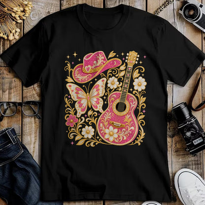 Guitar Lover Shirt, Funny Guitar UnisexT-Shirt/Hoodie/Sweatshirt HLT00 - Western Country Southern Rodeo Cowgirl Guitar Butterfly T-Shirt