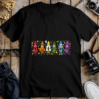 Best Teacher Shirt, Funny Teacher UnisexT-Shirt/Hoodie/Sweatshirt HLT00 - Spooky Halloween Crayons Teacher Classroom T-Shirt