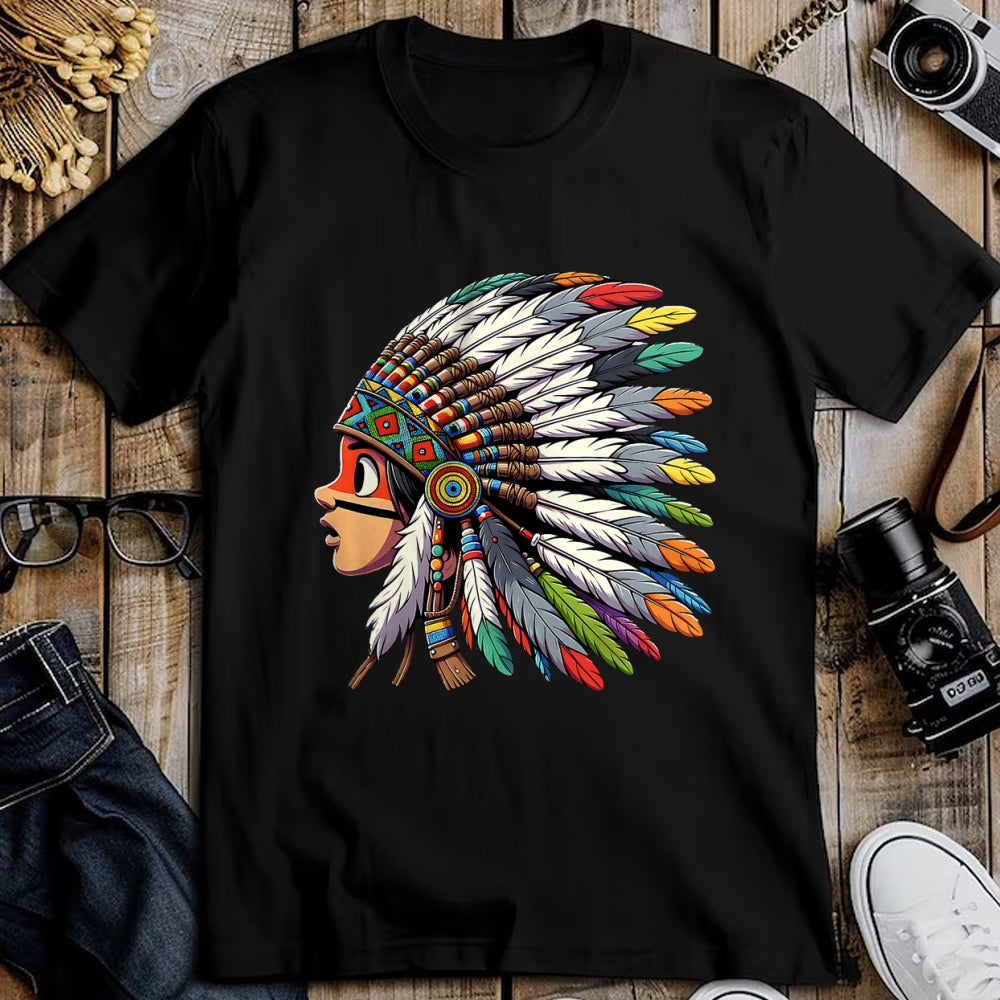 Native American T-Shirts, Vintage Native American Unisex T-Shirt/Hoodie/Sweatshirt HLT00 - Native American Indian Ancestors Headdress Chief kid toddler