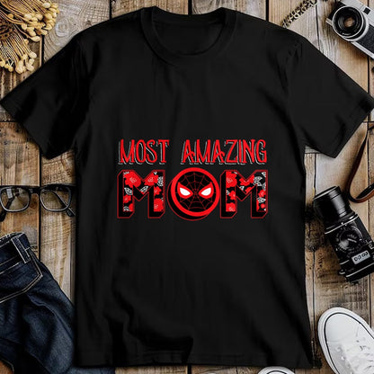 Gift for Mom Shirt, Funny Mom Unisex T-Shirt/Hoodie/Sweatshirt HLT00 - Marvel Mothers Day Spider-Man Most Amazing Mom Chest Logo T-Shirt