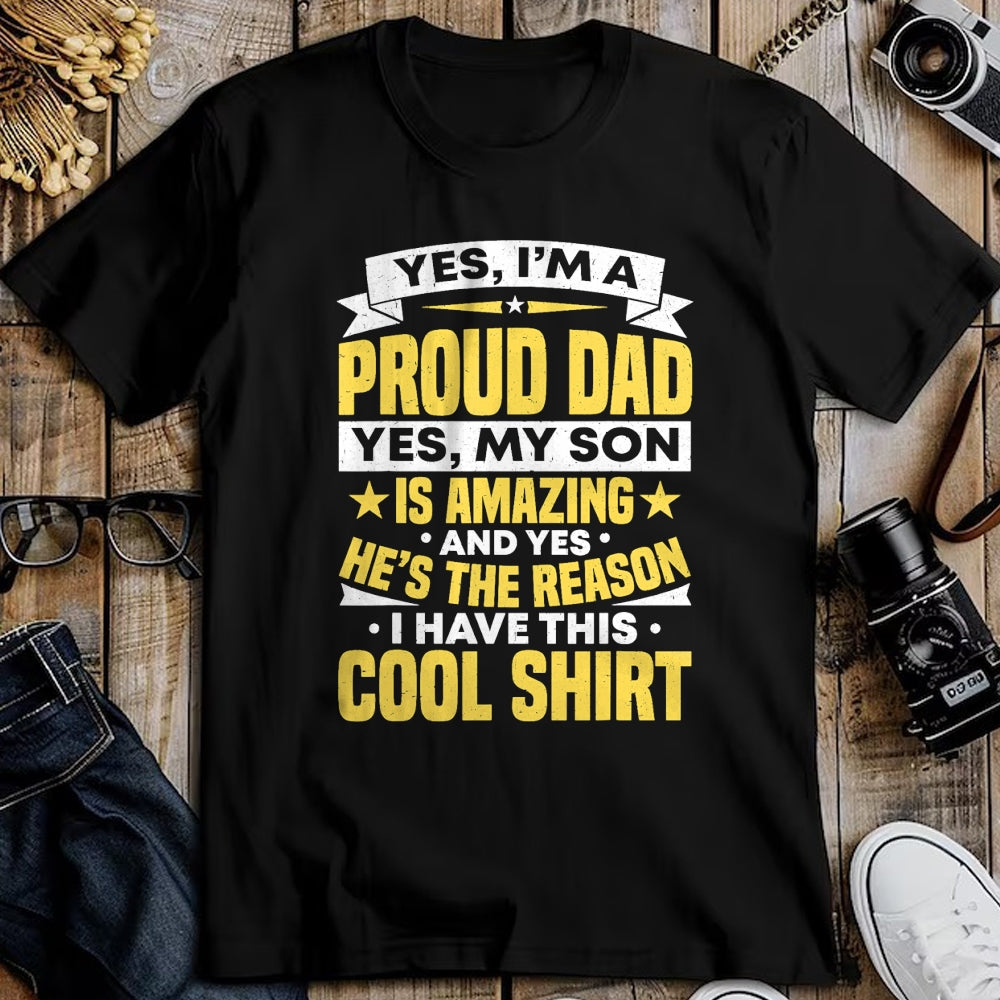 Gift for Dad Shirt, Funny Dad Unisex T-Shirt/Hoodie/Sweatshirt HLT00 – Proud Dad Of A Son Father_s Day From Son T-Shirt