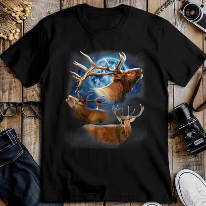 Funny Hunting Shirt, Gift For Hunting Lover Unisex T-Shirt/Hoodie/Sweatshirt HLT00 - Funny Elk Hunting T-Shirt - Elk Howling at the Moon