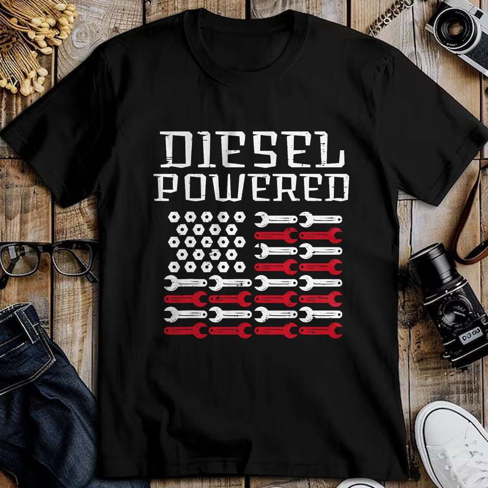 Best Mechanic Life Shirt, Funny Mechanic UnisexT-Shirt/Hoodie/Sweatshirt HLT00 - Diesel Powered US Flag Auto Mechanic Patriot Men Women Kids T-Shirt