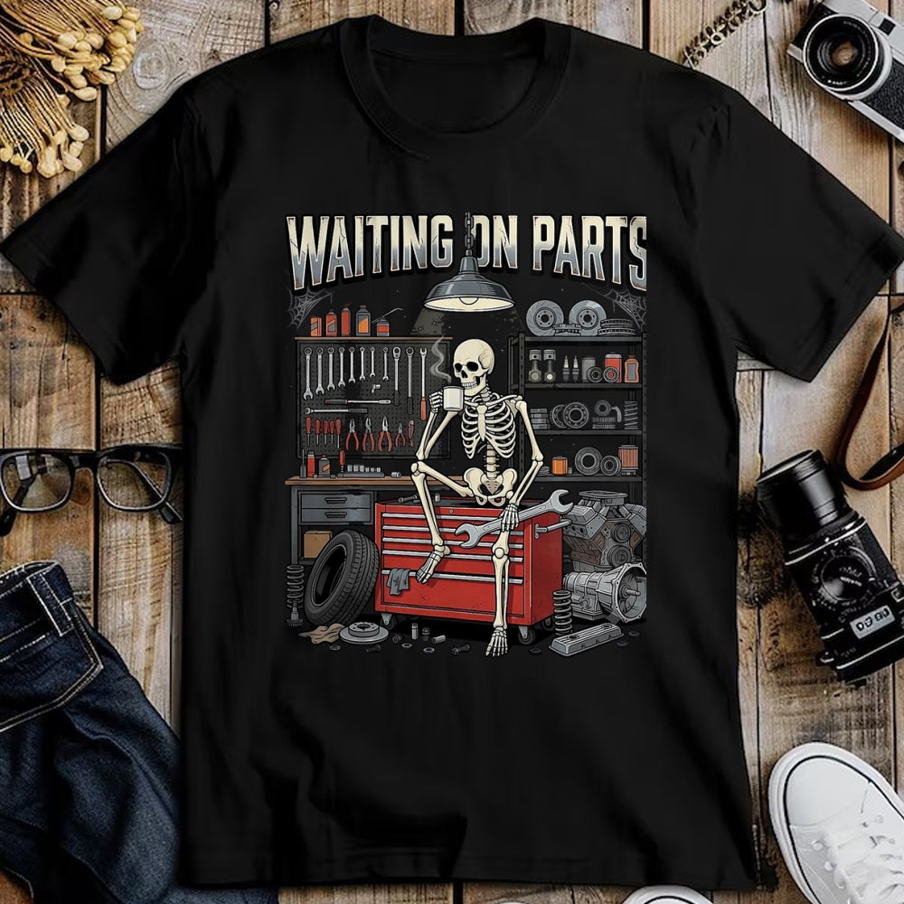 Best Mechanic Life Shirt, Funny Mechanic UnisexT-Shirt/Hoodie/Sweatshirt HLT00 - Funny Waiting On Parts Mechanic Skeleton Auto Repair Life T-Shirt, Men, Black, 3X-Large (2)
