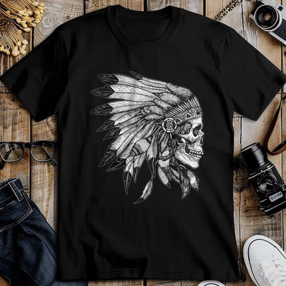 Native American T-Shirts, Vintage Native American Unisex T-Shirt/Hoodie/Sweatshirt HLT00 - American Motorcycle Skull Native Indian Eagle Chief Vintage (1)