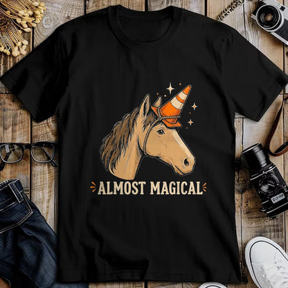 Best Horse Lover Shirt , Funny Horse UnisexT-Shirt/Hoodie/Sweatshirt HLT00 - Almost Magical Funny Horse Unicorn Humor T-Shirt, Men, Black, 3X-Large