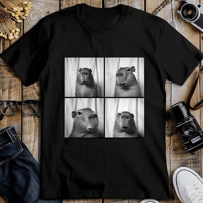 Cute Capybara Shirt, Funny Capybara Unisex T-Shirt/Hoodie/Sweatshirt HLT00 - Capybara Capy Photobooth Quirky Funny Animal T-Shirt