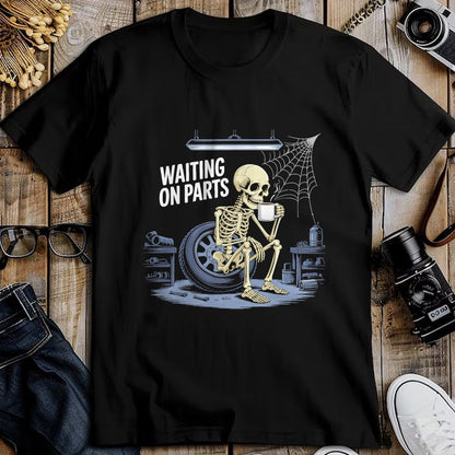 Best Mechanic Life Shirt, Funny Mechanic UnisexT-Shirt/Hoodie/Sweatshirt HLT00 - Funny Waiting On Parts Mechanic Skeleton Auto Repair Life T-Shirt (1)
