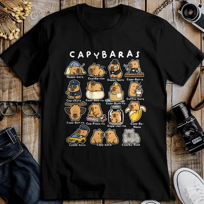 Cute Capybara Shirt, Funny Capybara Unisex T-Shirt/Hoodie/Sweatshirt HLT00 - Cute Capybaras Puns Funny Rodent Meme Animal Lover Humor T-Shirt