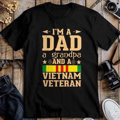Gift for Dad Shirt, Funny Dad Unisex T-Shirt/Hoodie/Sweatshirt HLT00 – I_m A Dad Grandpa And A Vietnam Veteran Proud Veteran Father T-Shirt