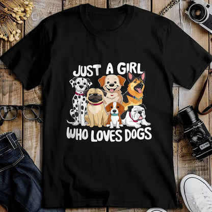 Dog Love Shirt, Dog Lover Gift T-Shirt/Hoodie/Sweatshirt HLT00 - Dog Lover Just a Girl who loves Dogs T-Shirt