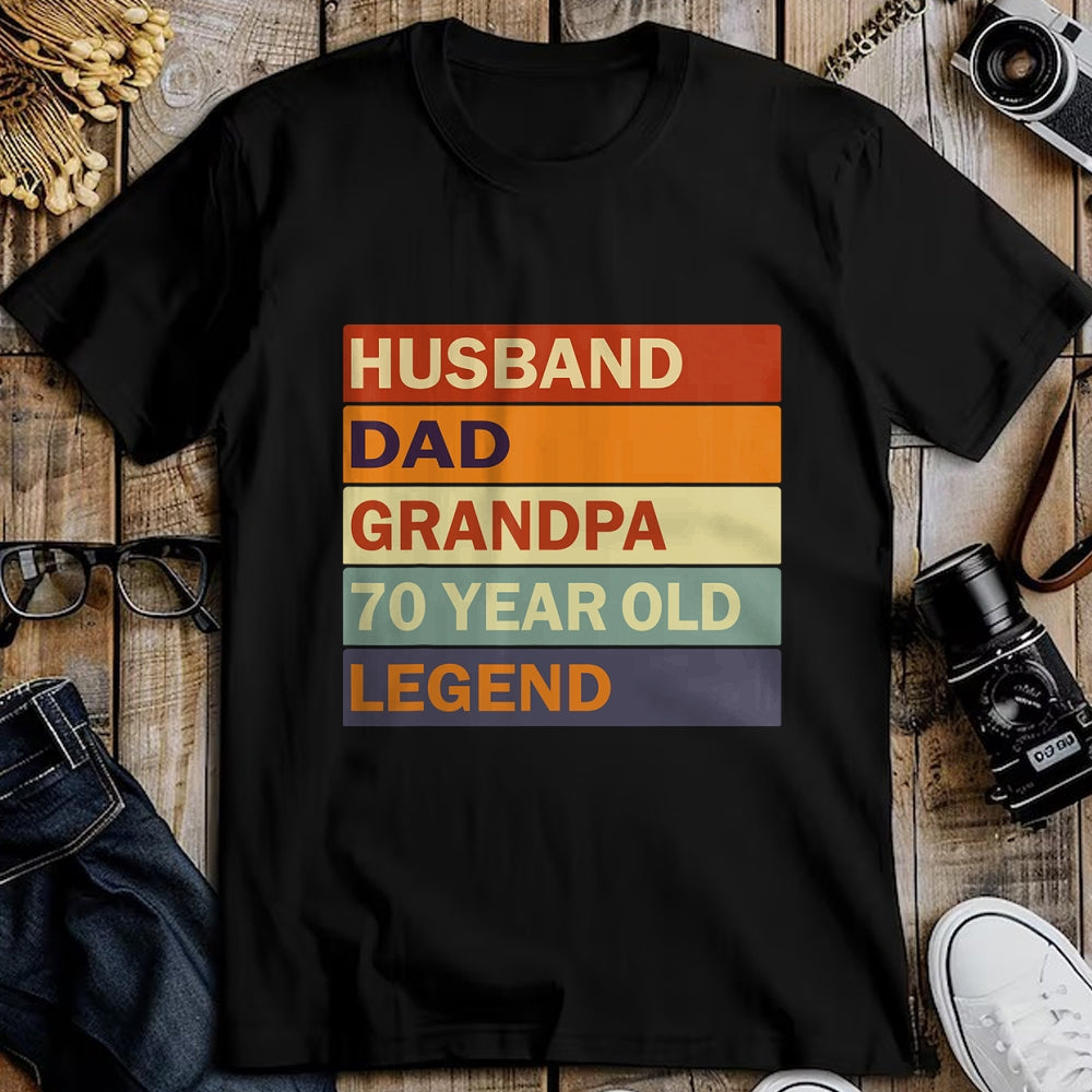 Gift for Dad Shirt, Funny Dad Unisex T-Shirt/Hoodie/Sweatshirt HLT00 – Vintage 70th Birthday Saying For 70 Year Old Dad And Grandpa T-Shirt