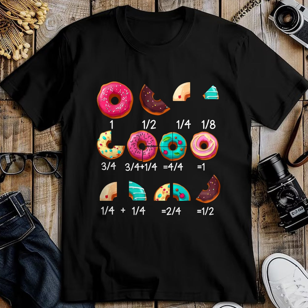 Best Teacher Shirt, Funny Teacher UnisexT-Shirt/Hoodie/Sweatshirt HLT00 - Math Donut Fraction Back to School Teacher Gifts Tee T-Shirt
