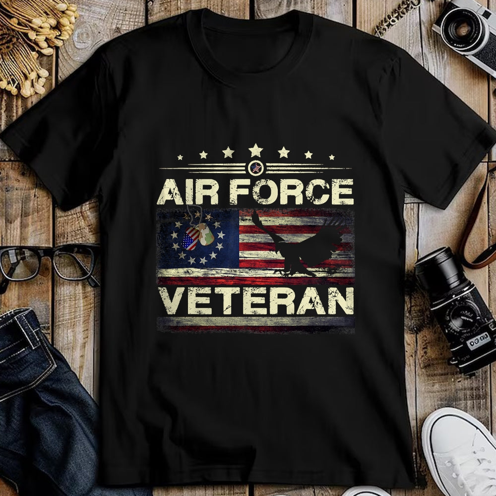 Proud Veteran Shirt, Funny Veteran UnisexT-Shirt/Hoodie/Sweatshirt HLT00 - Veteran US Air Force Tshirt - American Betsy Ross Flag T-Shirt