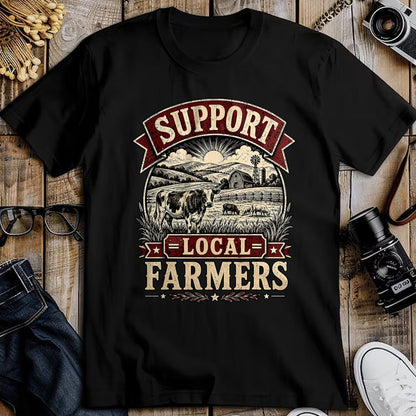 Best Farmer Life Shirt, Funny Farmer UnisexT-Shirt/Hoodie/Sweatshirt HLT00 - Support Local Farmers Farm Cow Barn Agriculture Country T-Shirt