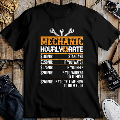 Best Mechanic Life Shirt, Funny Mechanic UnisexT-Shirt/Hoodie/Sweatshirt HLT00 - Best Mechanic Gifts Hourly Rate Mechanics Tees Men's Funny Mechanic T-Shirt Black Small