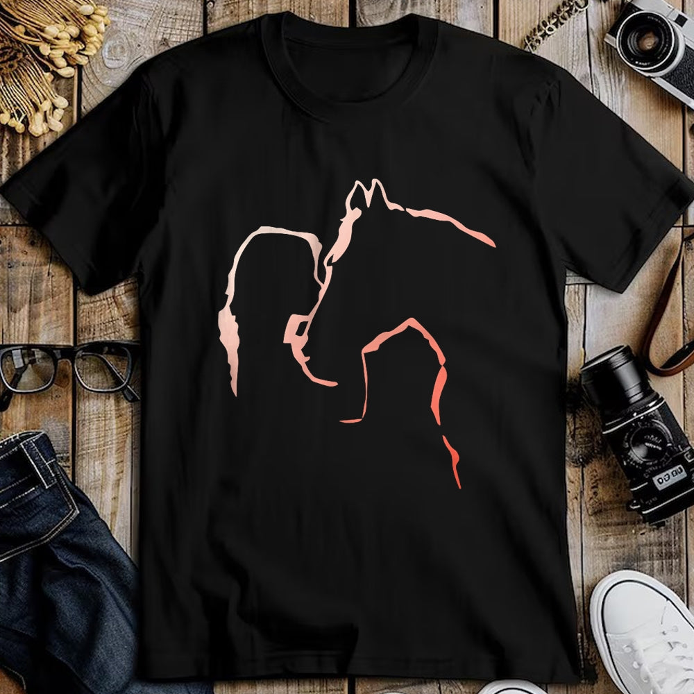 Best Horse Lover Shirt , Funny Horse UnisexT-Shirt/Hoodie/Sweatshirt HLT00 - Horse Kiss Horse Motif Girl Kisses Horse Silhouette Horse T-Shirt