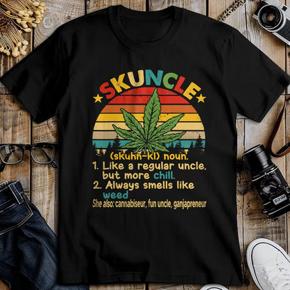 Gift for Dad Shirt, Funny Dad Unisex T-Shirt/Hoodie/Sweatshirt HLT00 – Skuncle Definition Happy Father_s Day Proud Uncle Weed Lover T-Shirt