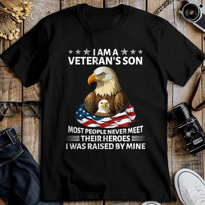 Proud Veteran Shirt, Funny Veteran UnisexT-Shirt/Hoodie/Sweatshirt HLT00 - Proud US Veteran Son I was Raised by My Hero Fathers Day T-Shirt