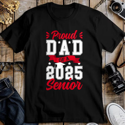 Gift for Dad Shirt, Funny Dad Unisex T-Shirt/Hoodie/Sweatshirt HLT00 – Proud Dad Of A 2025 Senior Dad Of A 2025 Graduate Father T-Shirt
