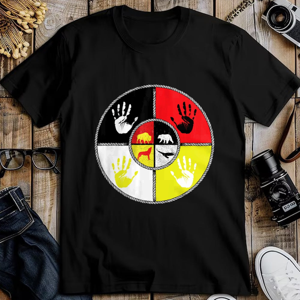 Native American T-Shirts, Vintage Native American Unisex T-Shirt/Hoodie/Sweatshirt HLT00 - Native Americans - Medicine Wheel - MMIW