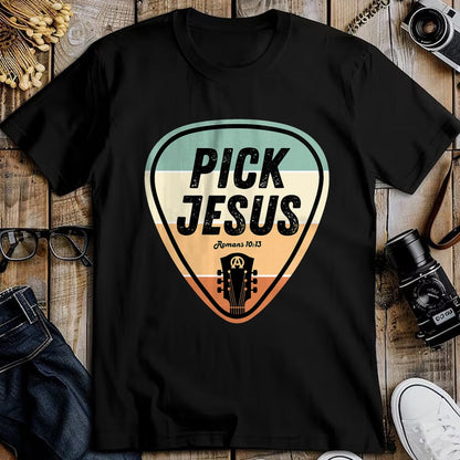 Guitar Lover Shirt, Funny Guitar UnisexT-Shirt/Hoodie/Sweatshirt HLT00 - Pick Jesus Shirt Funny Christian Music Guitar Pick Men Women T-Shirt