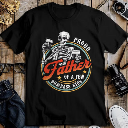 Gift for Dad Shirt, Funny Dad Unisex T-Shirt/Hoodie/Sweatshirt HLT00 – Proud Father Of A Few Dumbass Kids Funny Vintage Fathers Day T-Shirt
