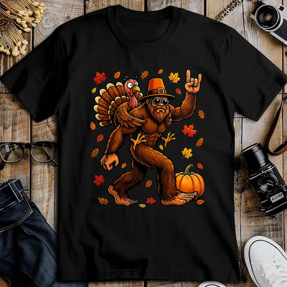 Best Thanksgiving Family Shirt , Funny Thanksgiving UnisexT-Shirt/Hoodie/Sweatshirt HLT00 - Bigfoot Funny Turkey Pumpkin Thanksgiving Day Boys Men T-Shirt