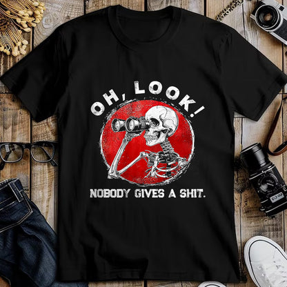 Best Thanksgiving Family Shirt , Funny Thanksgiving UnisexT-Shirt/Hoodie/Sweatshirt HLT00 - Funny Skeleton Oh Look Nobody Gives A Shit Tees T Shirts for Men and Women