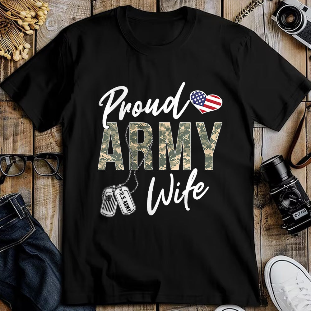 Best Wife Shirt, Wife and Husband Unisex T-Shirt/Hoodie/Sweatshirt HLT00 - Gift for wife T shirt, lucky wife   Womens Proud Army Wife Army Graduation Wife US Army Wife Gifts V