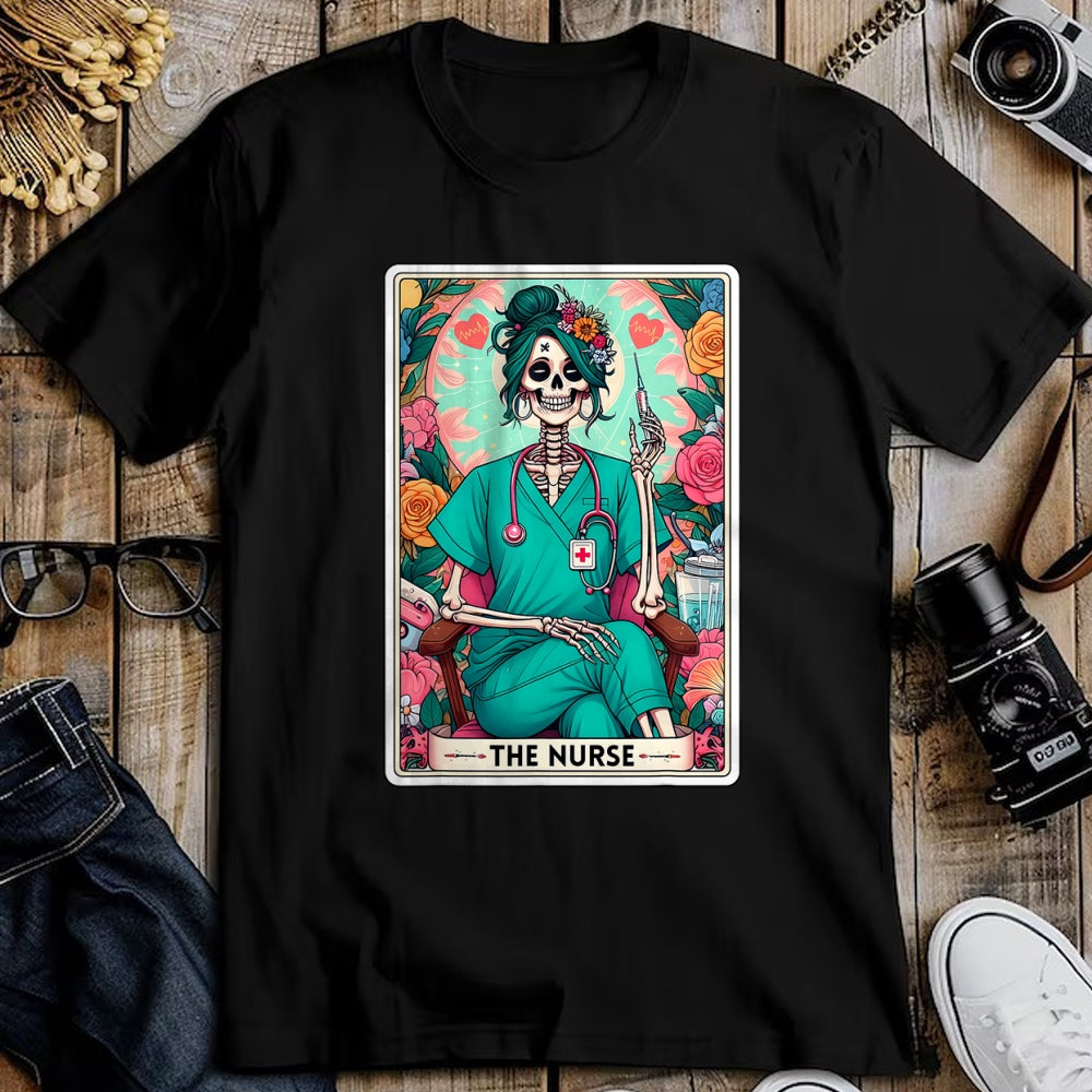 Funny Nurse Shirt, Nurse Unisex T-Shirt/Hoodie/Sweatshirt HLT00 - The Nurse Tarot Card T-Shirt