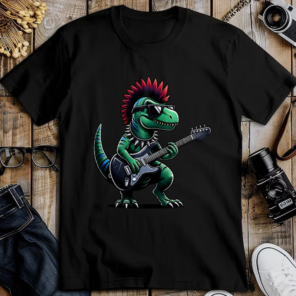 Guitar Lover Shirt, Funny Guitar UnisexT-Shirt/Hoodie/Sweatshirt HLT00 - Cute Punk Dinosaur, Rock_n Roll Goth Dino, Guitar Band Funny T-Shirt