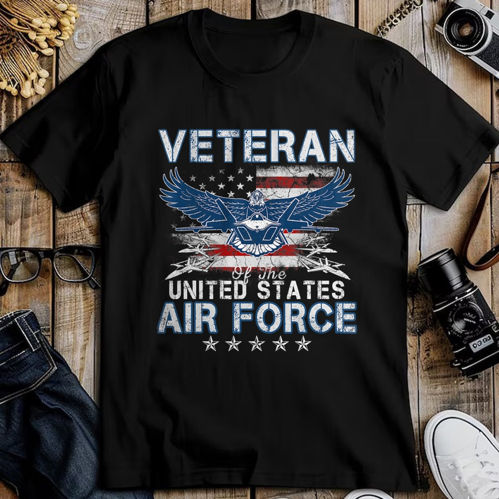 Proud Veteran Shirt, Funny Veteran UnisexT-Shirt/Hoodie/Sweatshirt HLT00 - Proud US Air Force Veteran USA Flag Patriotic Vintage Mens T-Shirt