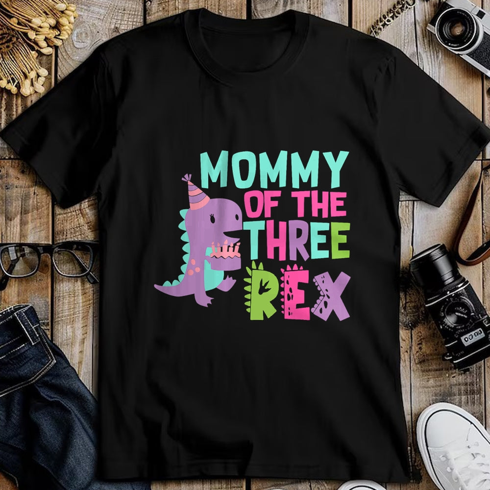 Gift for Mom Shirt, Funny Mom Unisex T-Shirt/Hoodie/Sweatshirt HLT00 - Mommy of the Three Rex Birthday Dinosaur Family Matching T-Shirt