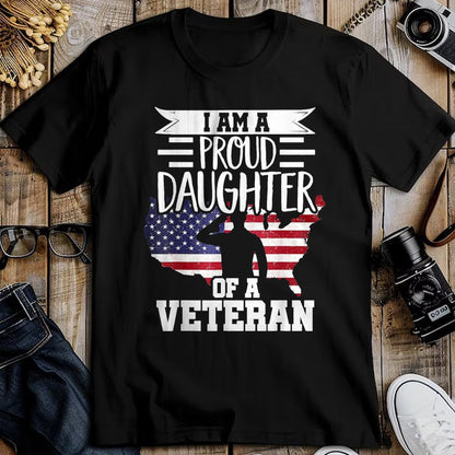 Proud Veteran Shirt, Funny Veteran UnisexT-Shirt/Hoodie/Sweatshirt HLT00 - Proud Daughter Veteran Nothing Scares Patriotic Veterans Day T-Shirt, Women, Olive Green, Large