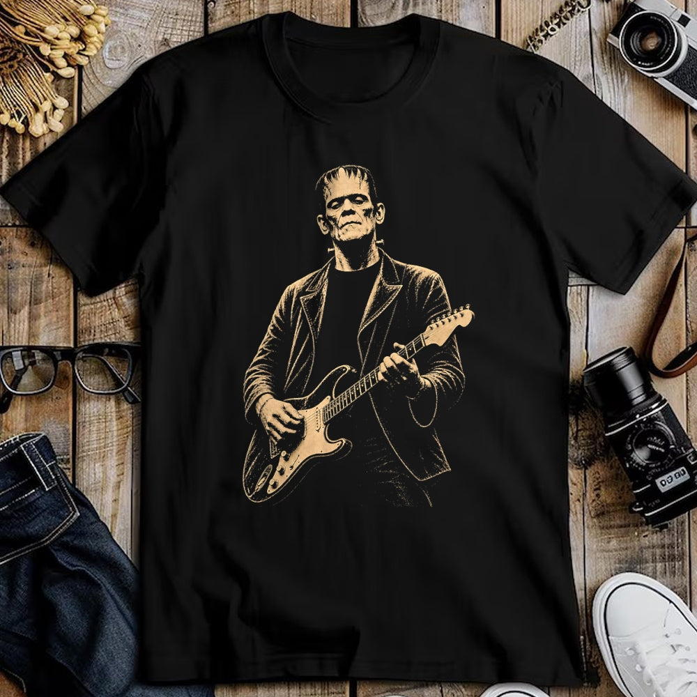 Guitar Lover Shirt, Funny Guitar UnisexT-Shirt/Hoodie/Sweatshirt HLT00 - Vintage Frankenstein Playing Guitar Halloween Frankenstein T-Shirt