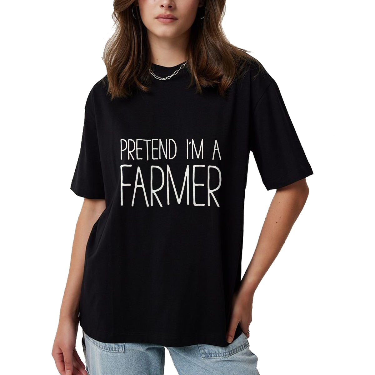 Best Farmer Life Shirt, Funny Farmer UnisexT-Shirt/Hoodie/Sweatshirt HLT00 - Pretend I'm A Farmer Shirt Adult Kids Men Women Costume T-Shirt, Men, Black, Large