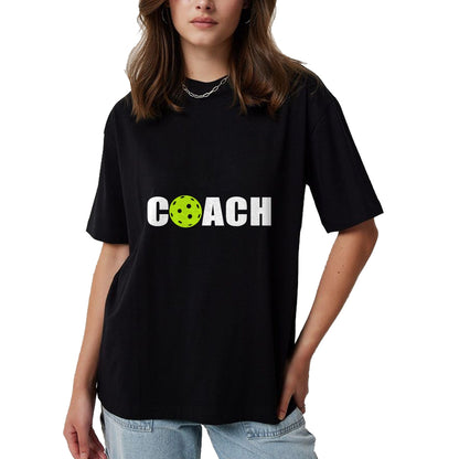 Funny Pickleball Shirt, Pickleball Lover Unisex T-Shirt/Hoodie/Sweatshirt HLT00 - Miftees Pickleball Tees Women_s Black Pickleball Coach T-Shirt
