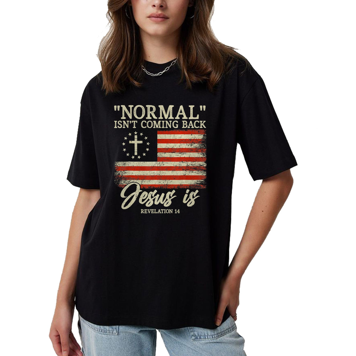 Christian Tee, Christian Faith Unisex T-Shirt/Hoodie/Sweatshirt HLT00 - Christian Normal Isn_t Coming Back Jesus Is Gift T-Shirt